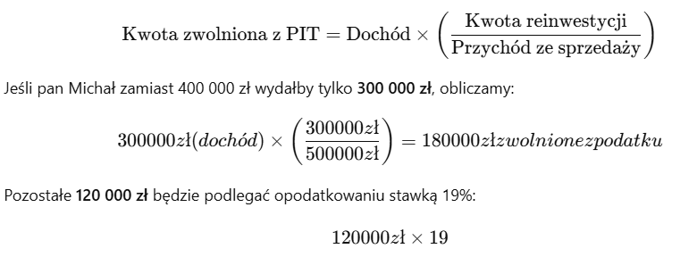 wzór na obliczenie ulgi mieszkaniowej
